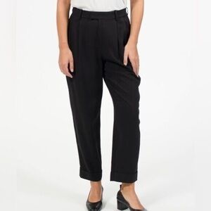 Everlane The Put Together Pleat Black Pants/Trousers - Size 4